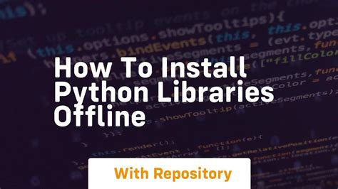 install python libraries offline