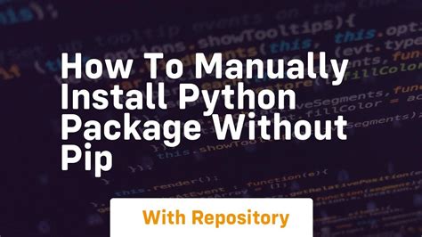 install python libraries without pip