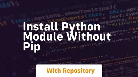 install python module without pip windows
