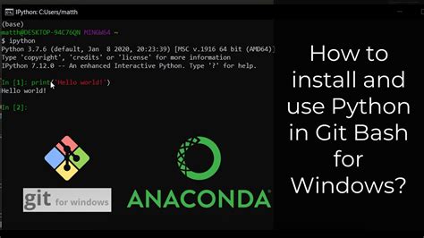 install python on git bash windows