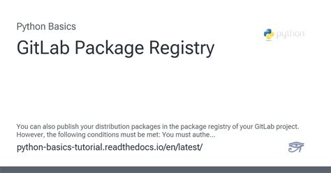 install python package from gitlab package registry