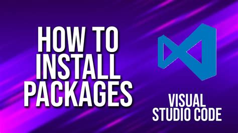 install python packages in visual studio code