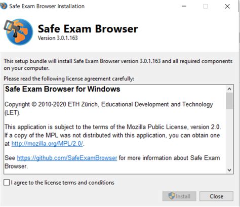 install safe exam browser