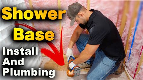 Install Shower Base Plumbing