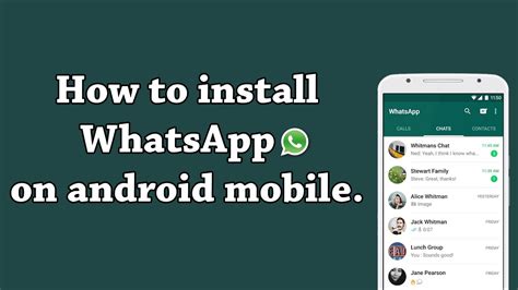 install whatsapp for android