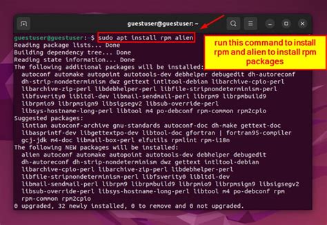 How to install RPM packages on Ubuntu FOSS Linux