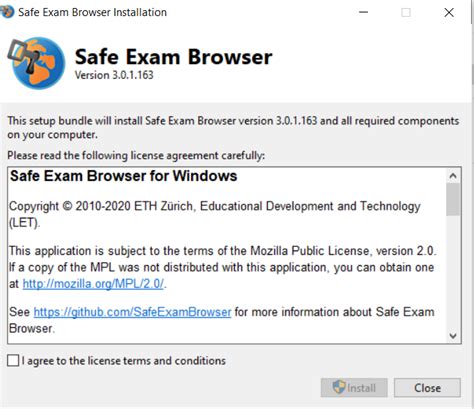 installer safe exam browser