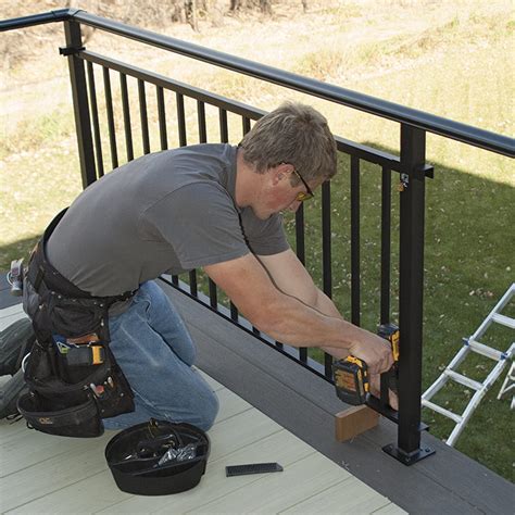 installing a railing on a flat roof