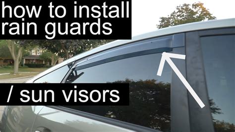 installing car window rain guard