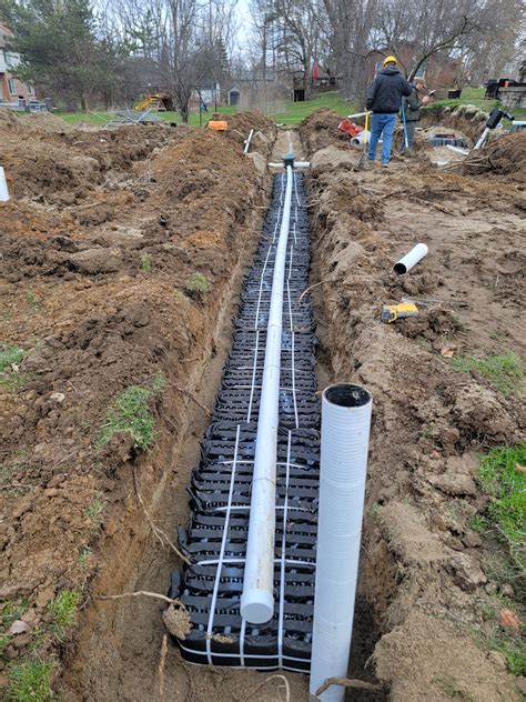 installing drain field