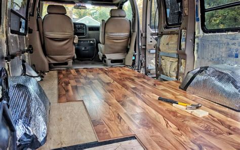 Installing Flooring In Van