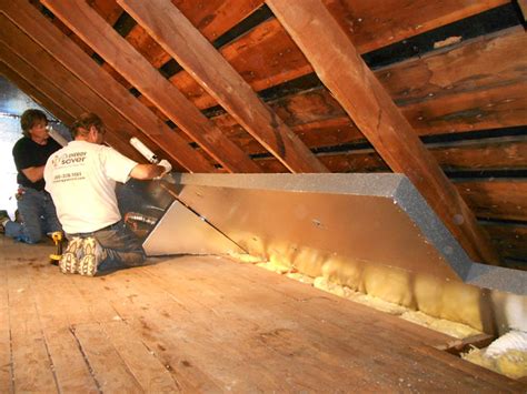 installing insulation board in attic