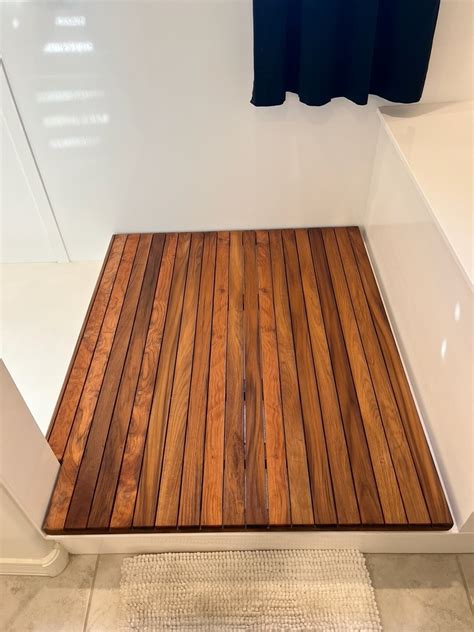 Installing Teak Shower Floor