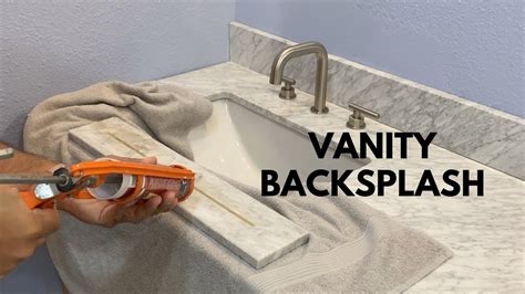 Installing Vanity Top And Backsplash