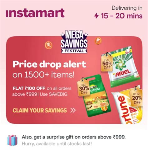 Use Instamart Coupons To Save Money On Groceries In 2023