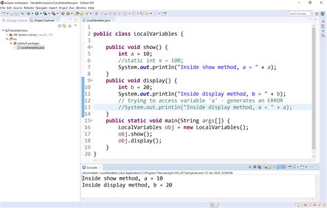 instance and local variables in java with example