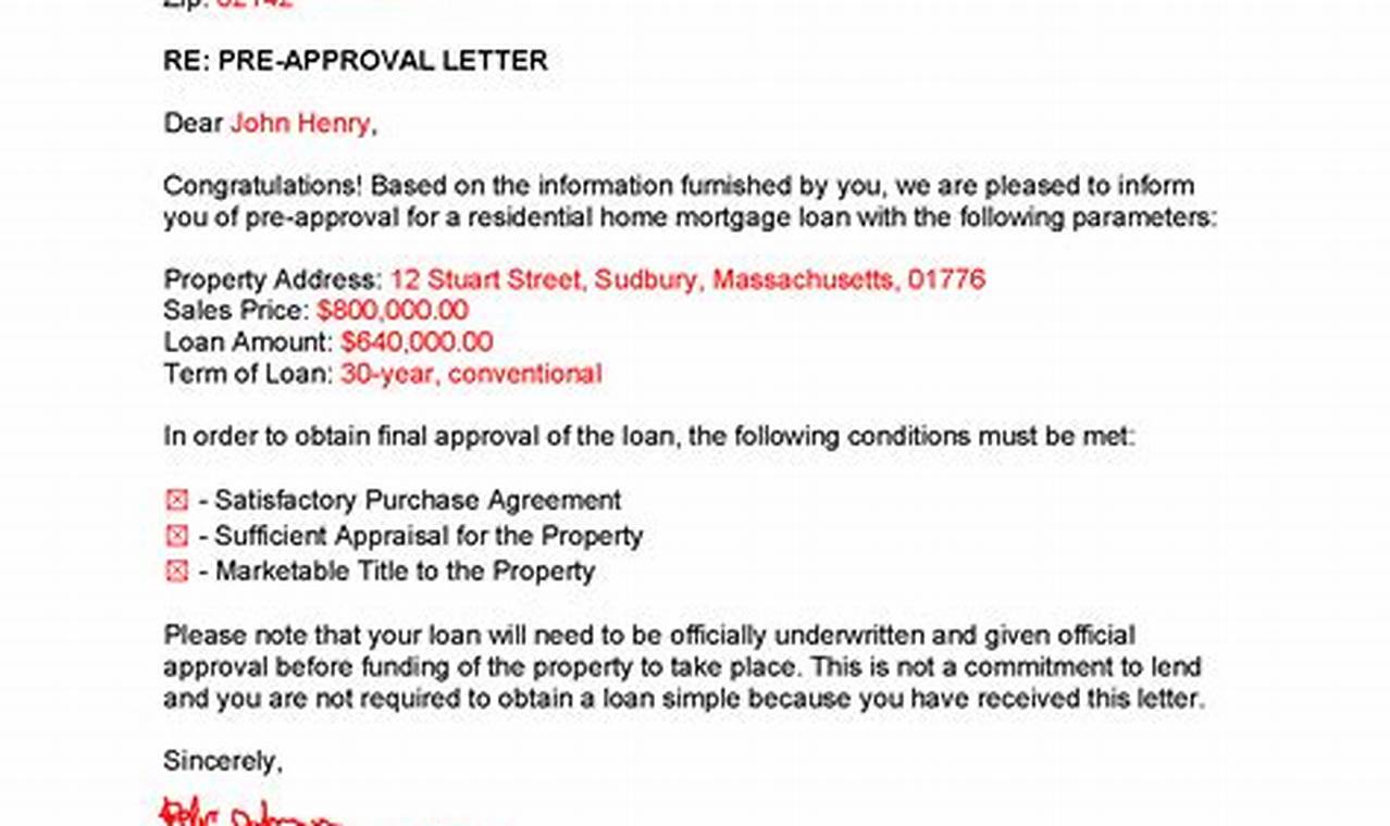 instant mortgage pre approval letter