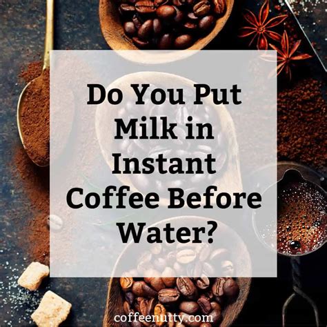 Instant Coffee Milk First