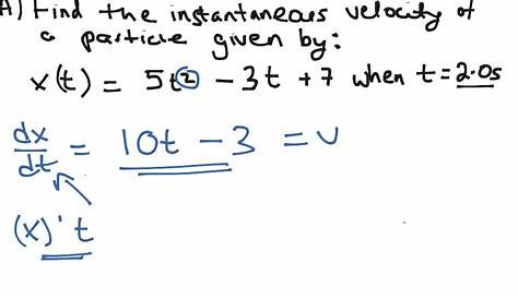 Instantaneous Velocity Calculus Spice Of Lyfe Physics Calculating