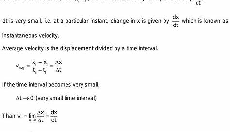 Instantaneous Velocity Formula Derivation [Solved] Question 5. Now, Use The For The
