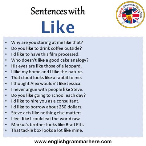 instead of using like in a sentence