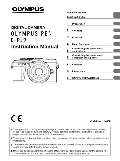 Instruction Manual Camera
