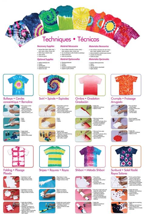 Instructions For Tie Dye Patterns