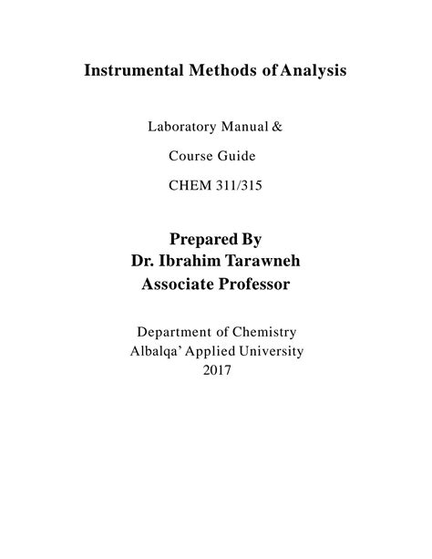 Instrumental Analysis Speech