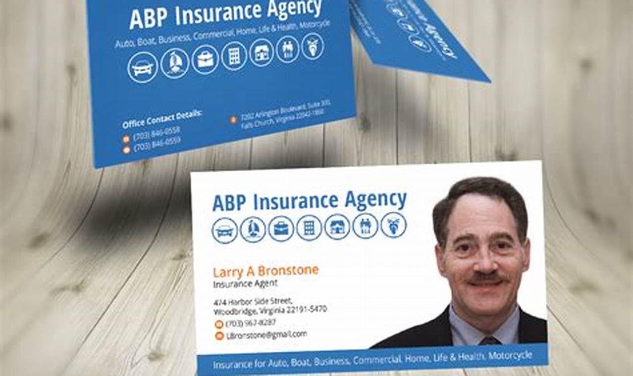 insurance agent business card
