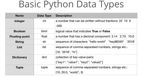 integer data type in python with example