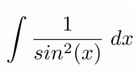Integral Of 1 Sin 2 X Substitution Youtube