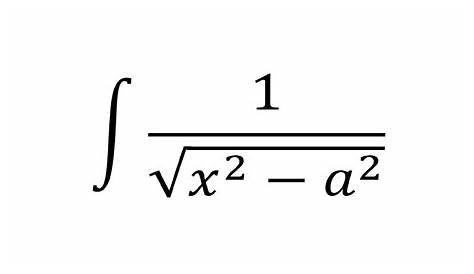 Integral Of 1sqrtx2 A2 How To Integrate 1 Sqrt X 2 1 Youtube