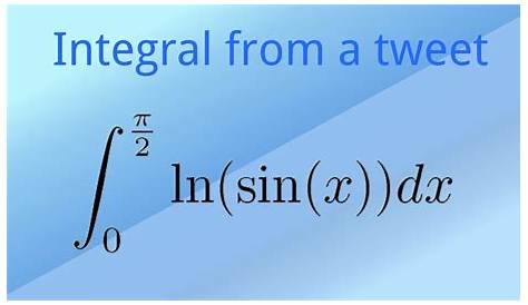 How to compute this integral? ln(sin(x)) YouTube