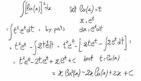 Integral Of Ln X2 What Is The Int 2 X Dx Socratic