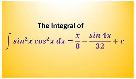 Integration of sinx and cos x squared YouTube