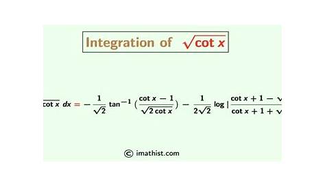 Integral Of Tanx12 Cotx 12 Example 41 Evaluate Root Cot X Root Tan X Dx