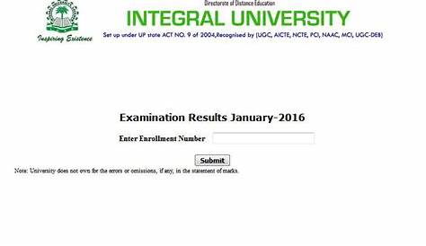 Integral University Result 2018 Even Semester Dibrugarh s BSc, BA, Odd