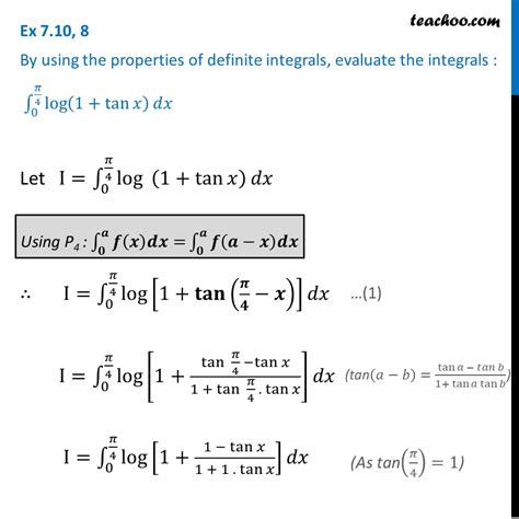 integral 0 to pi/4 log tanx dx