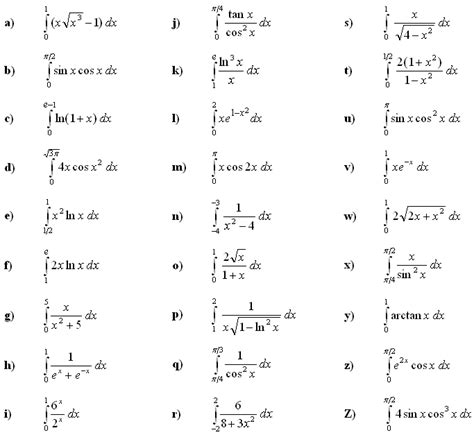integral calculus practice problems pdf