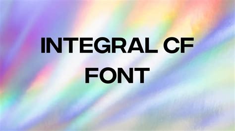 integral cf font adobe