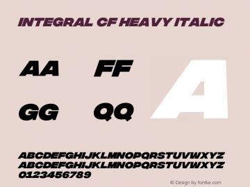 integral cf heavy oblique font