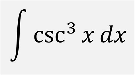integral de csc x