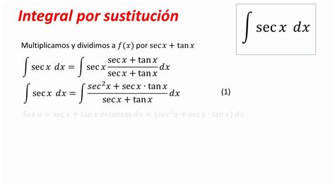 integral de sec x