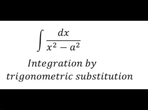 integral dx/x 2-a 2