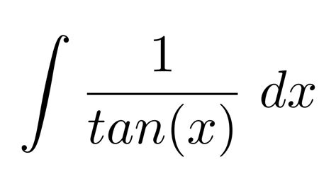 integral of 1/tan x
