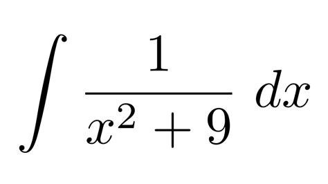 integral of 1/x 2+9