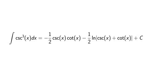 integral of csc 3 x
