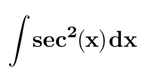 integral of sec 2x