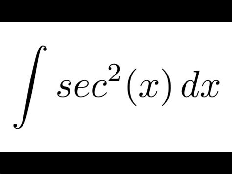 integral of sec squared x