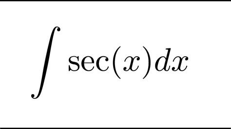 integral of secx wikipedia
